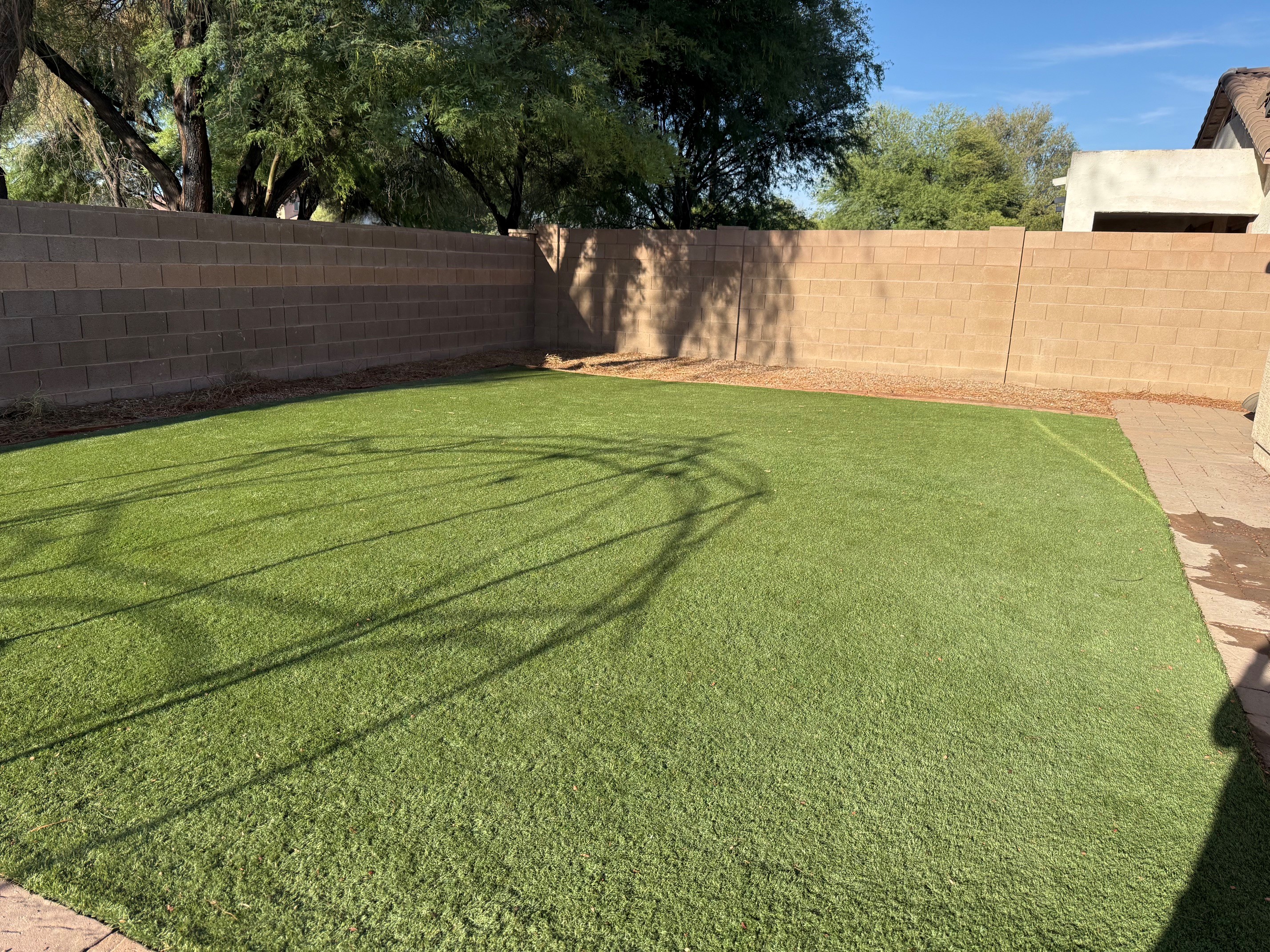 Artificial turf after Turf Minders cleaning