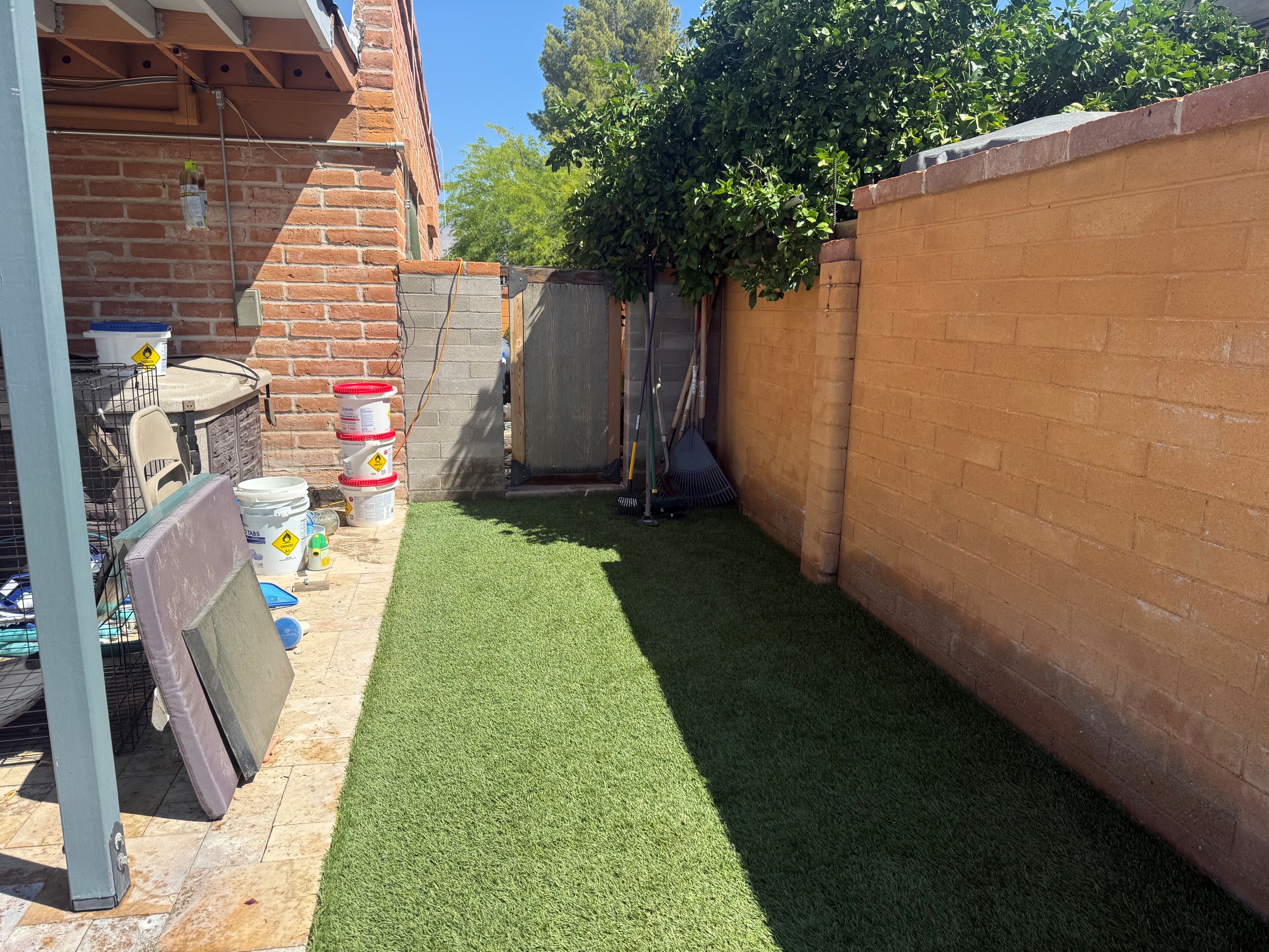 Artificial turf after Turf Minders cleaning